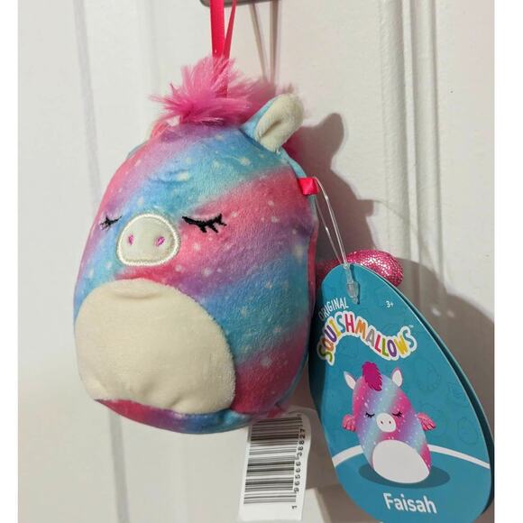 Squishmallow Faisah The Pegasus Tie Dye Stuffed Plush 4-inch Christmas Ornament - Picture 8 of 8